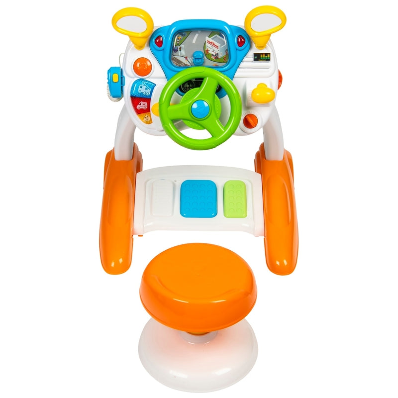 Big Steps Driving Simulator Steering Wheel Playset + Free Activity Book