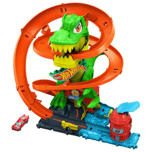 Hot Wheels City T-Rex Blaze Battle Set