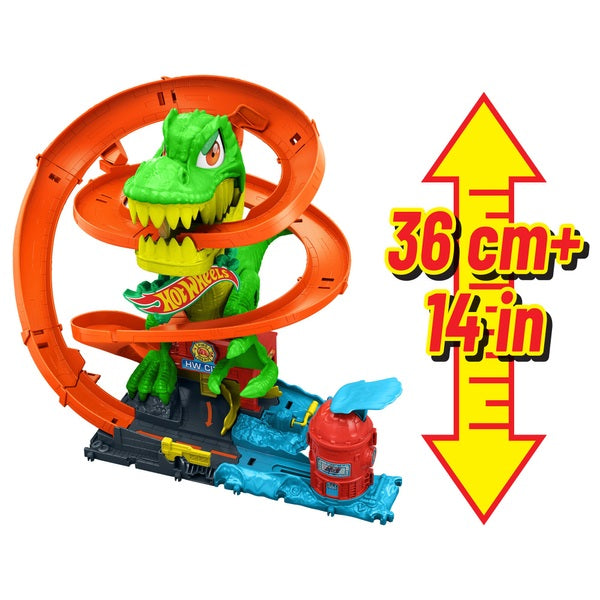 Hot Wheels City T-Rex Blaze Battle Set