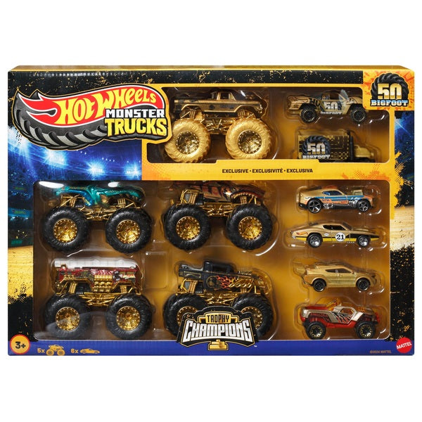 Hot Wheels Monster Trucks Exclusive Trophy Champions Collection 1:64