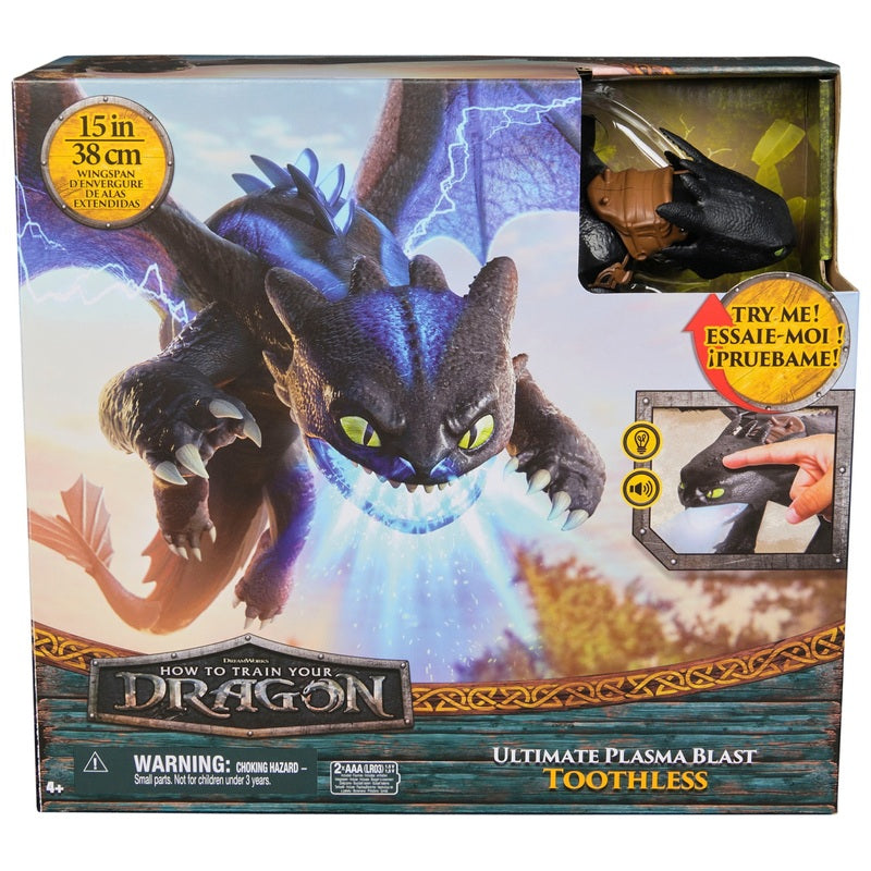 DreamWorks How To Train Your Dragon Ultimate Plasma Blast Toothless Action Figure + Free Activity Book