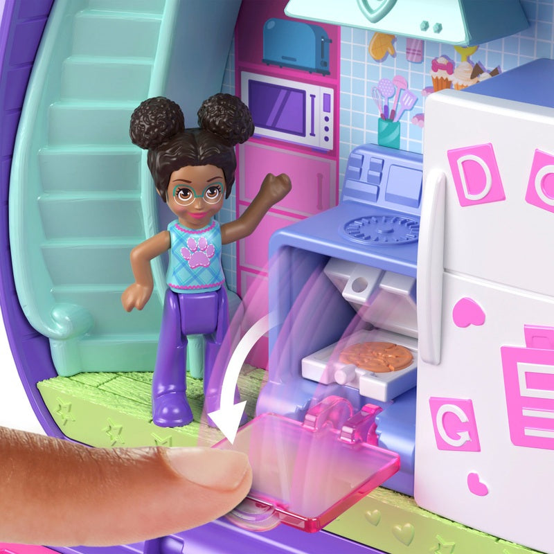 Polly Pocket Sleepover Puppy Compact Playset + Free Activity Book