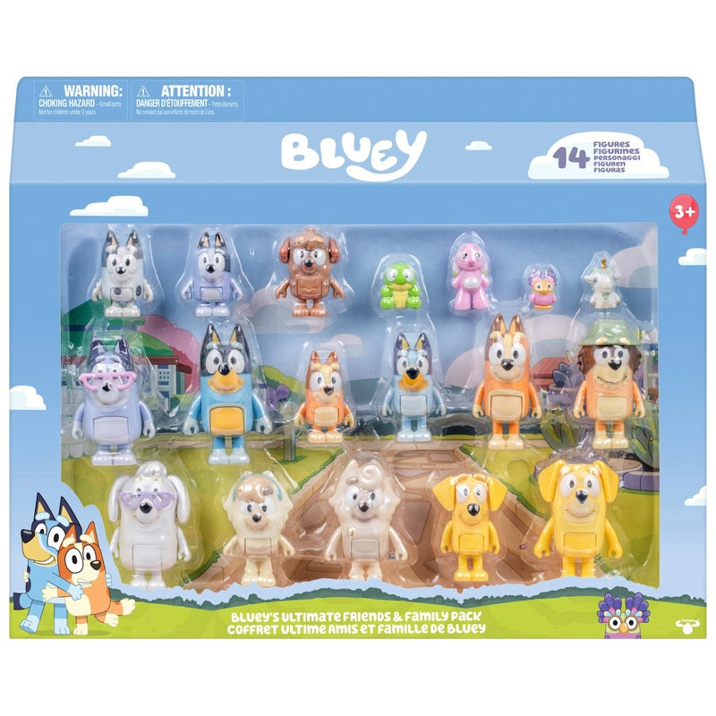 Bluey Ultimate Friends & Family 14-Figure Gift Pack + Free Activity Book Included
