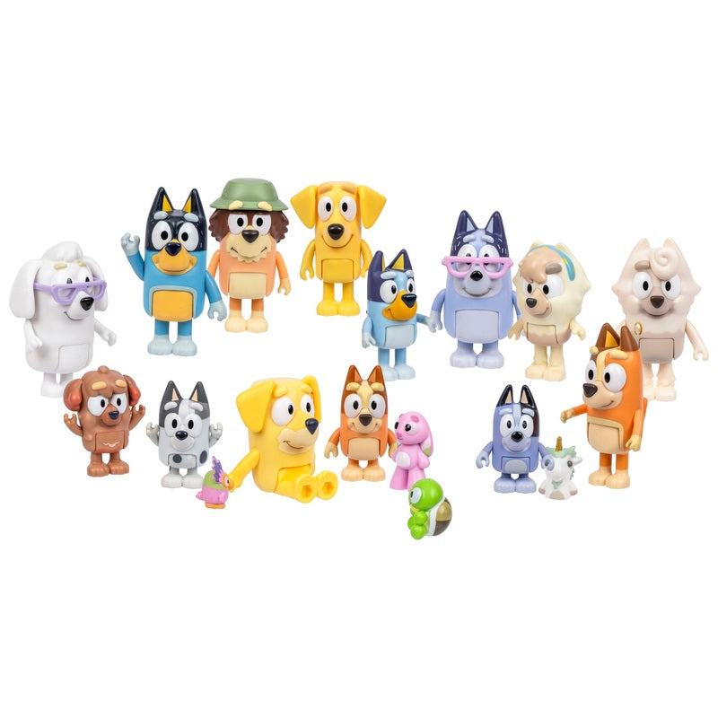 Bluey Ultimate Friends & Family 14-Figure Gift Pack + Free Activity Book Included