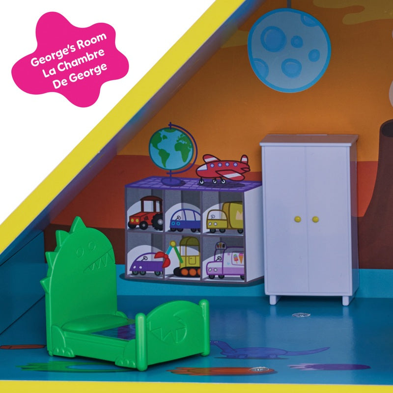 Peppa Pig Wooden Play House Peppa & Baby Evie Set + Free Activity Book