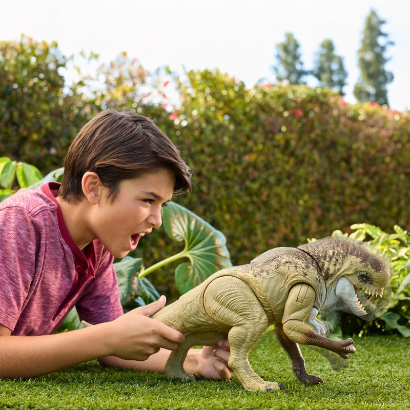 Jurassic World Rebirth Rumble ’n Rampage Distortus Rex Dinosaur Figure + Free Activity Book