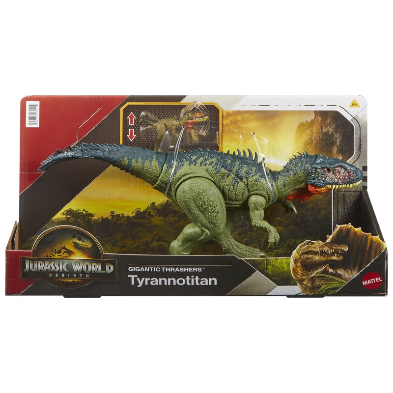 Jurassic World Rebirth Gigantic Thrashers Tyrannotitan Dinosaur Figure + Free Activity Book