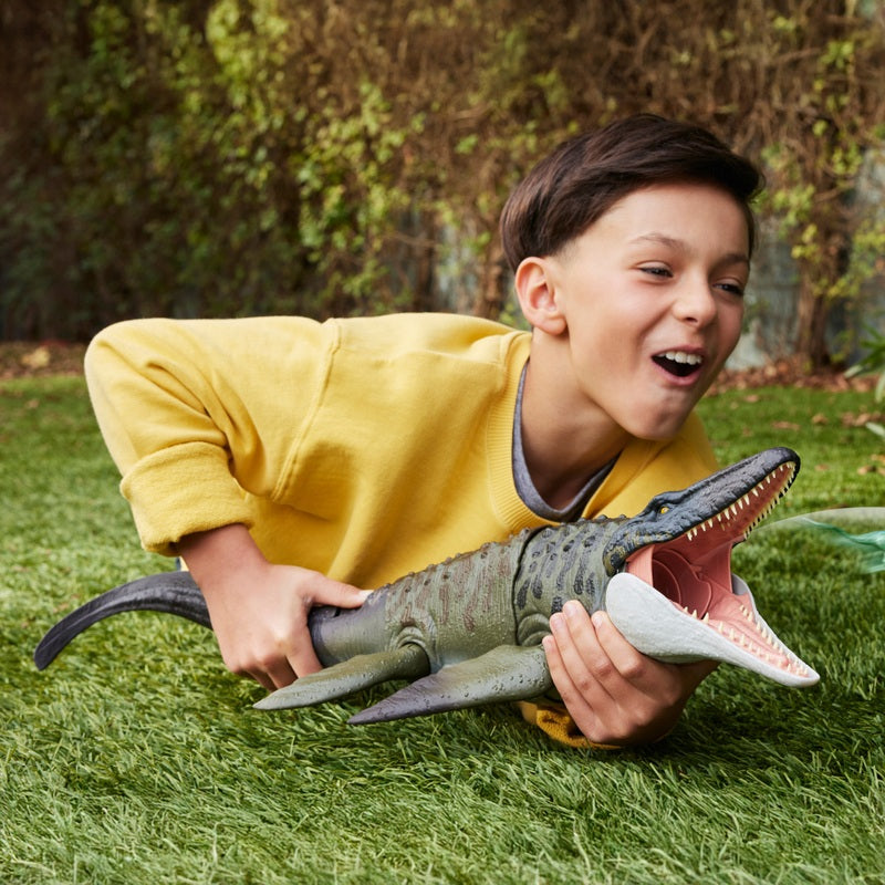 Jurassic World Bite 'N Blast Mosasaurus Figure + Free Activity Book