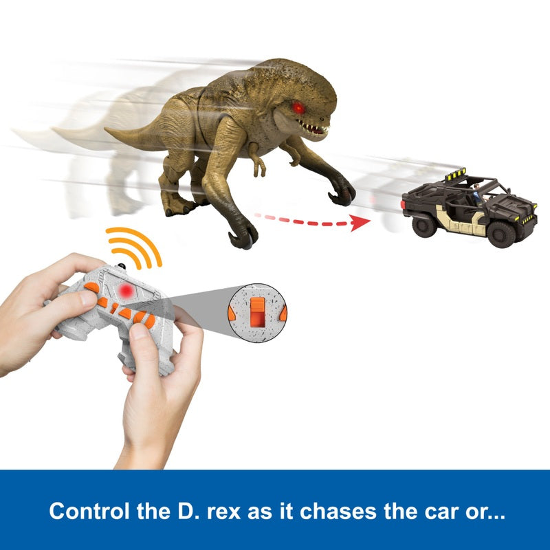Jurassic World Rebirth Remote Control Track ’n Chomp Distortus Rex Dinosaur + Free Activity Book