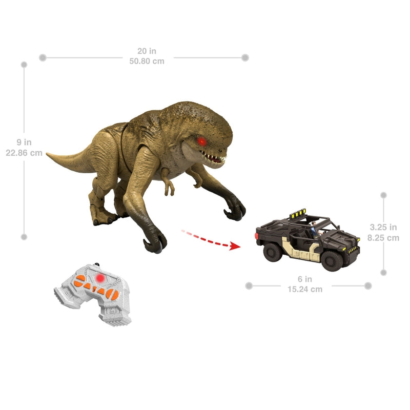 Jurassic World Rebirth Remote Control Track ’n Chomp Distortus Rex Dinosaur + Free Activity Book