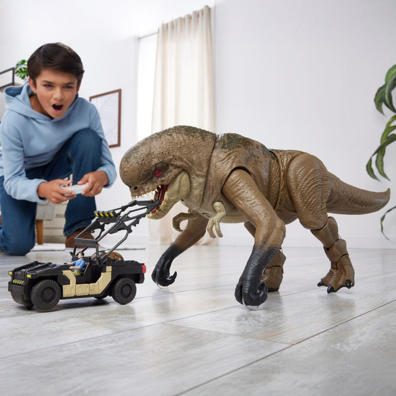 Jurassic World Rebirth Remote Control Track ’n Chomp Distortus Rex Dinosaur + Free Activity Book