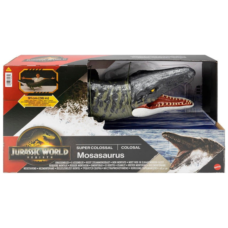 Jurassic World Super Colossal Mosasaurus Figure + Free Activity Book