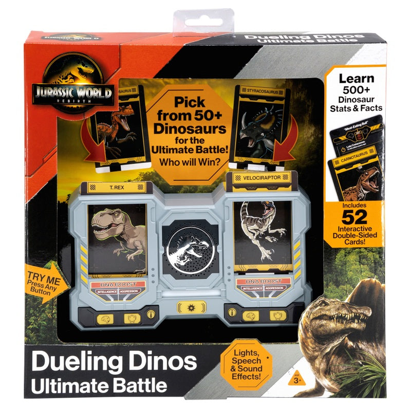 Jurassic World Rebirth Dueling Dinos Ultimate Battle Game + Free Activity Book