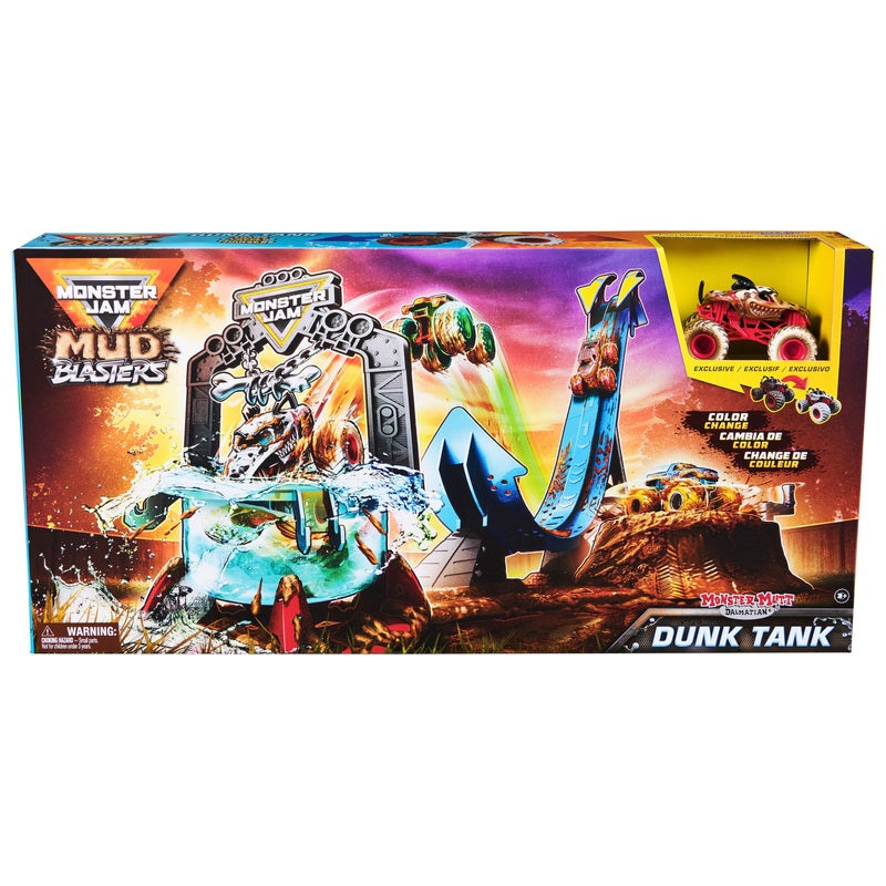 Monster Jam Mud Blasters Dunk Tank Playset + Free Activity Book