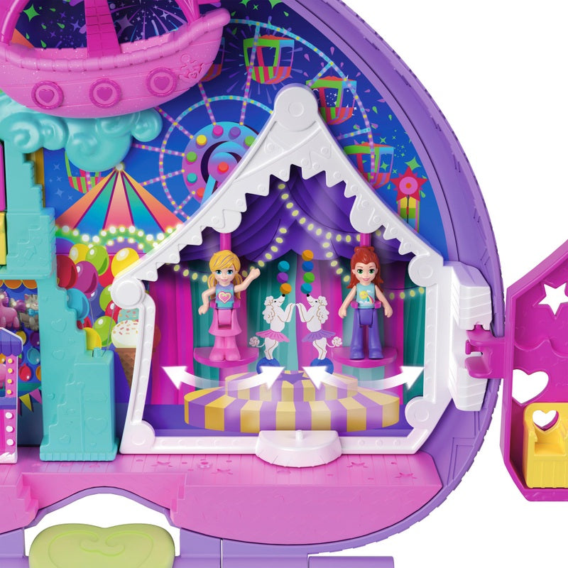 Polly Pocket Go Tiny! Backpack Compact Theme Park + Free Activity Book