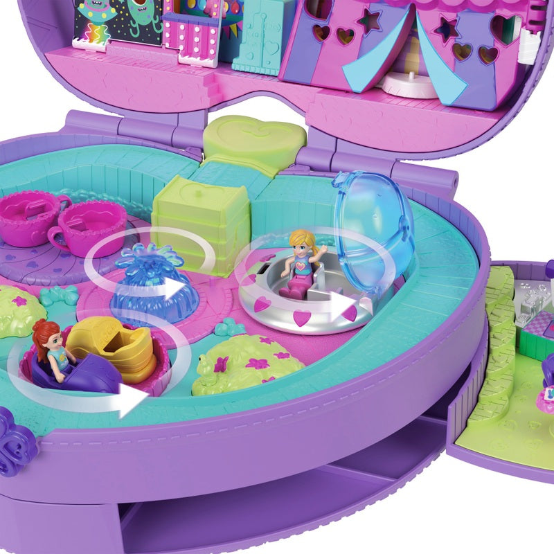 Polly Pocket Go Tiny! Backpack Compact Theme Park + Free Activity Book