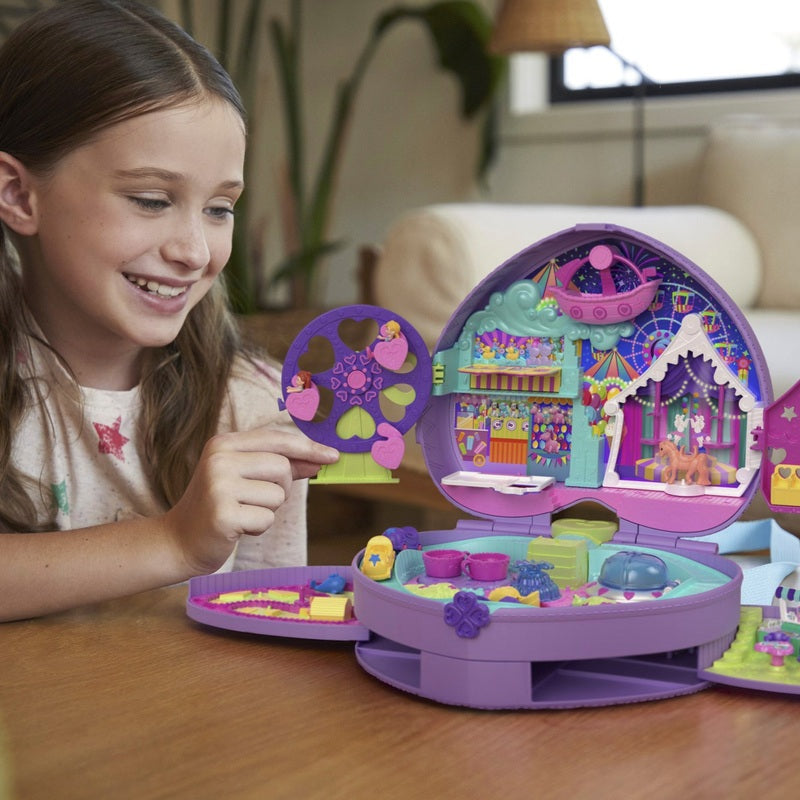 Polly Pocket Go Tiny! Backpack Compact Theme Park + Free Activity Book