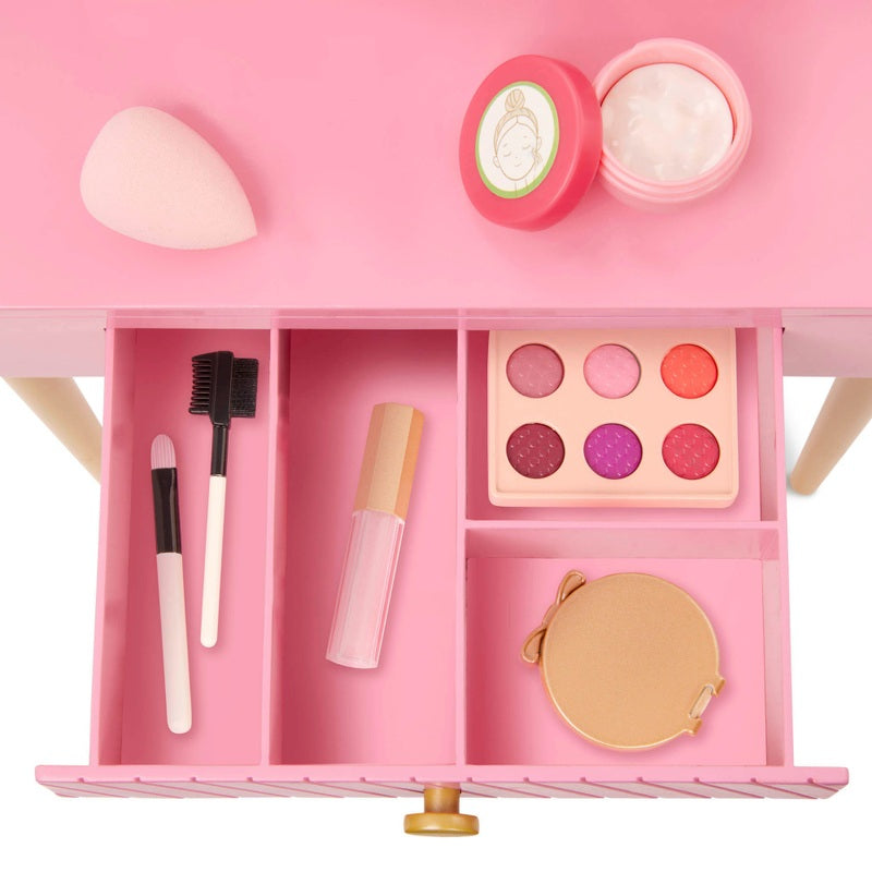 Our Generation Vanity Table & Chair Playset + Free Activity Book