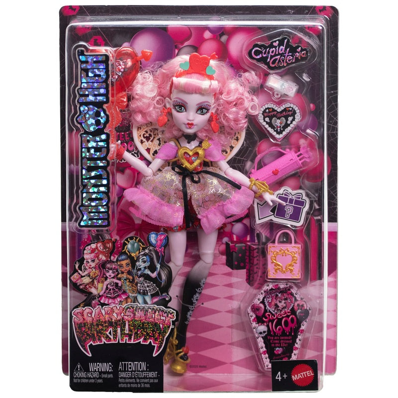 Monster High Scary Sweet Birthday Cupid Asteria Doll + Free Activity Book