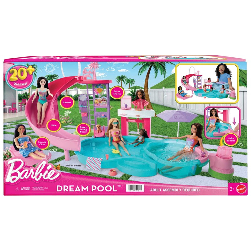 Barbie Dream Pool Playset + Free Activity Book