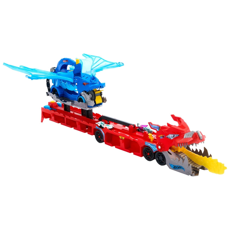 Hot Wheels Ultimate Dual Dragon Transporter + Free Gift Book