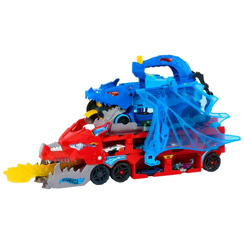 Hot Wheels Ultimate Dual Dragon Transporter + Free Gift Book