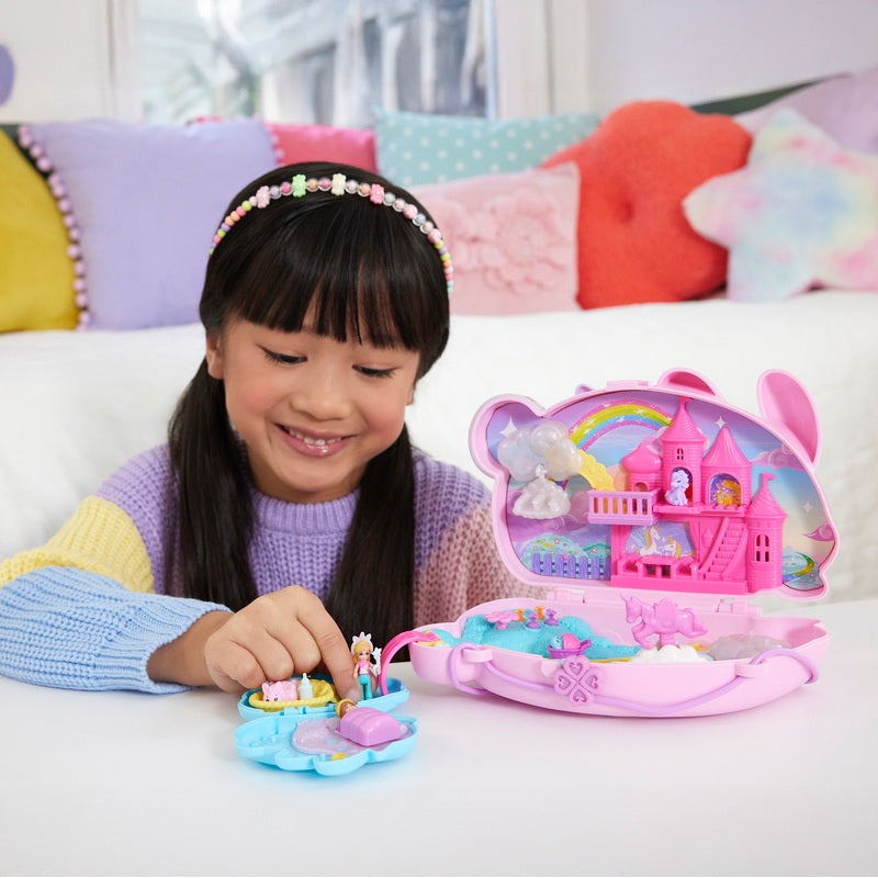 Polly Pocket 2-in-1 Bunny Fun Compact Set + Free Activity Book