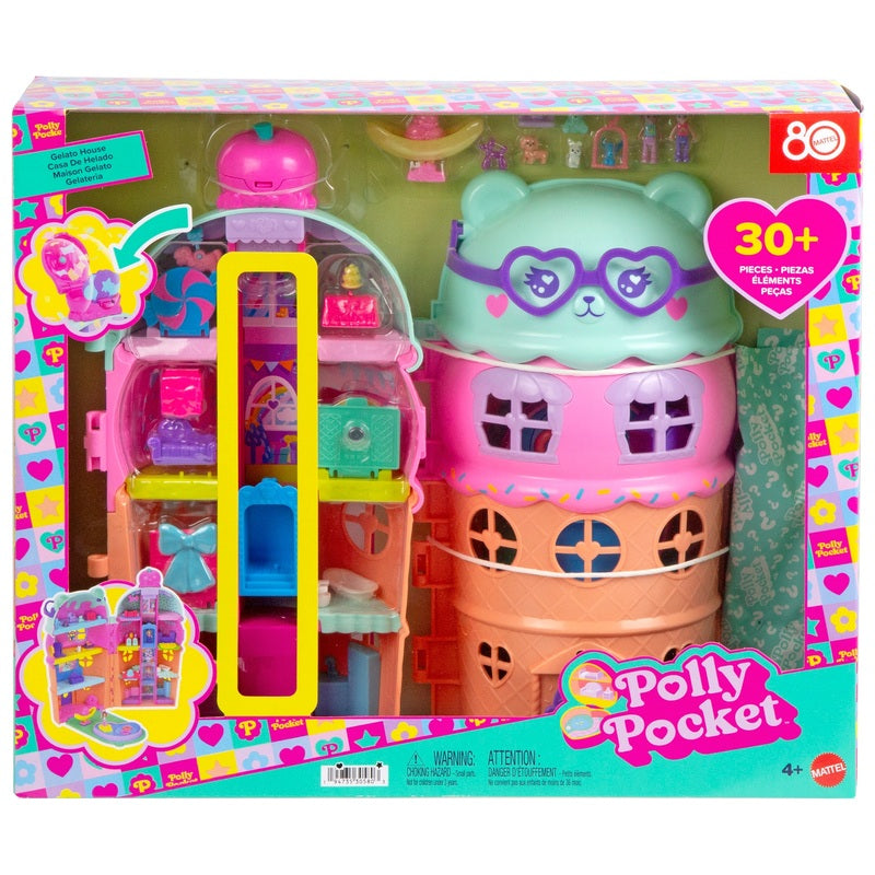 Polly Pocket Gelato House Playset + Free Activity Book