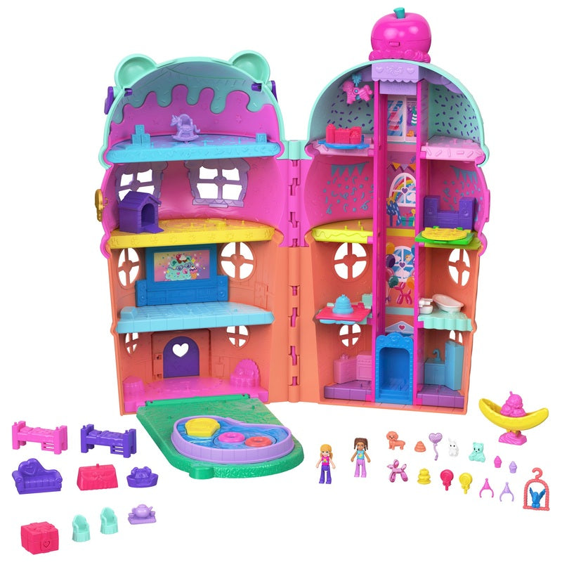 Polly Pocket Gelato House Playset + Free Activity Book