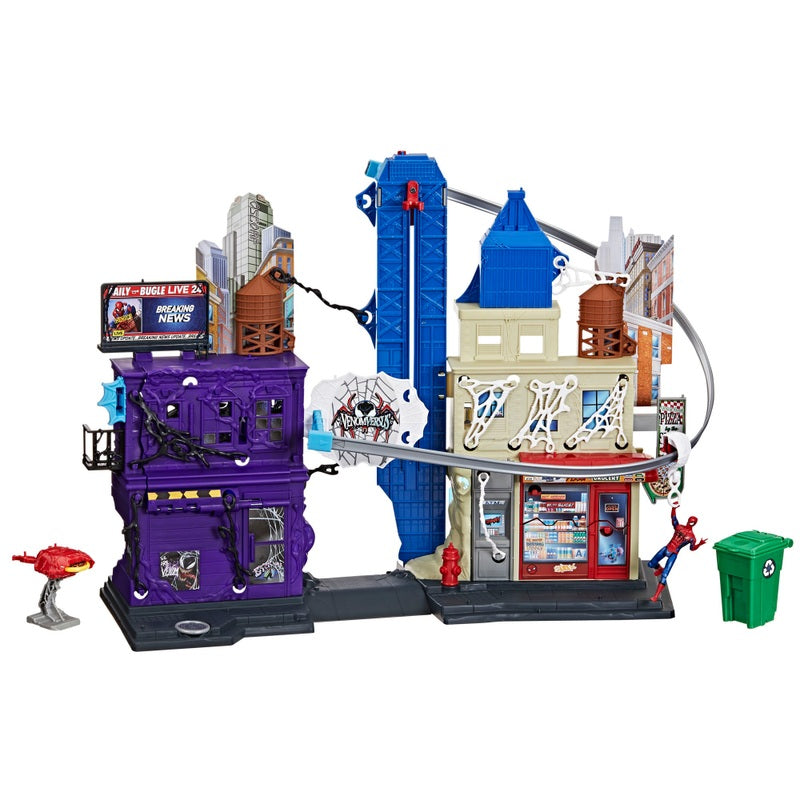 Marvel Spider-Man VenomVersus Web Slinging City Playset + Free Activity Book