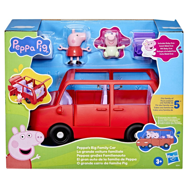 Peppa Pig Big Family Car with Baby Evie + Free Activity Book