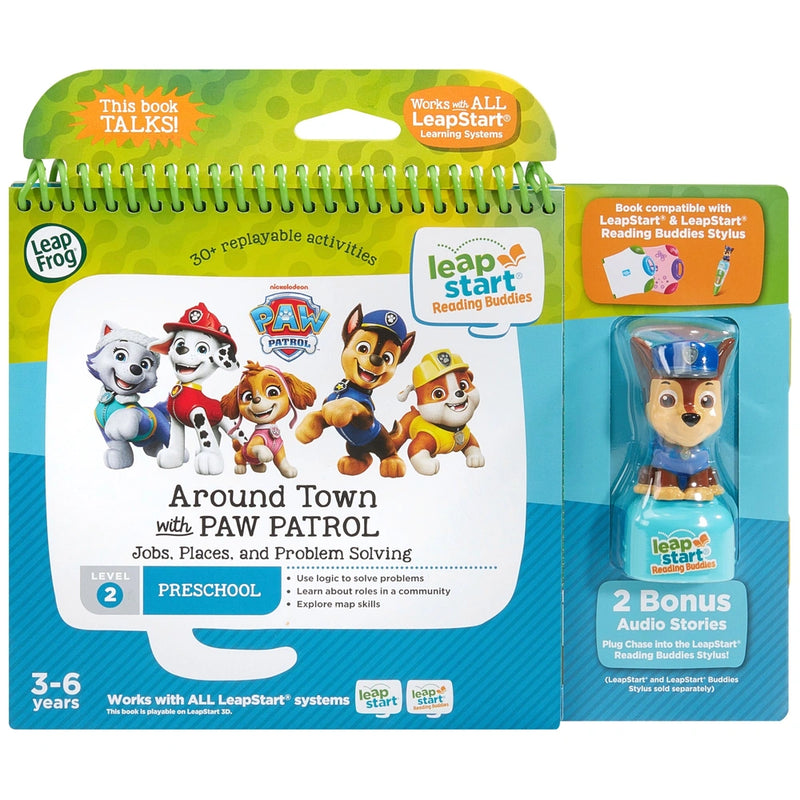 LeapFrog LeapStart Reading Buddies Around Town with PAW Patrol Buddy Set + Free Activity Book