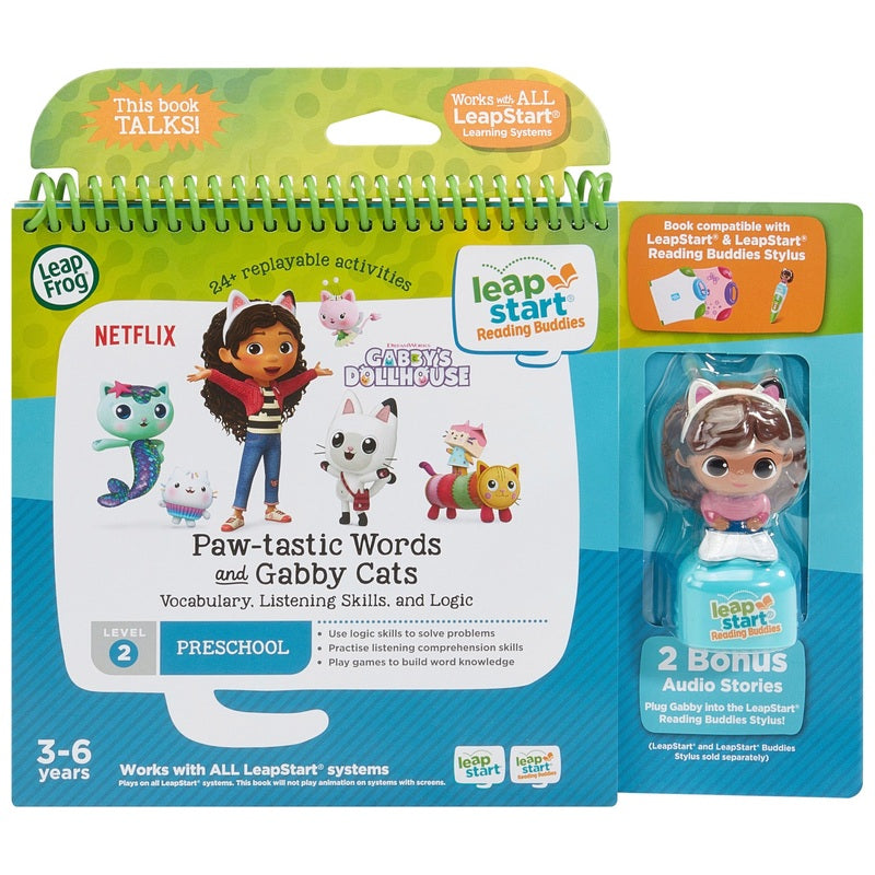 LeapFrog LeapStart Reading Buddies Paw-tastic Words & Gabby Cats Buddy Set + Free Activity Book