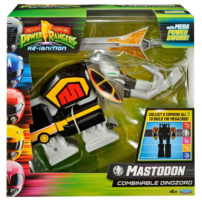 Mighty Morphin Power Rangers Re-Ignition Dinozord Mastodon Figure + Free Activity Book