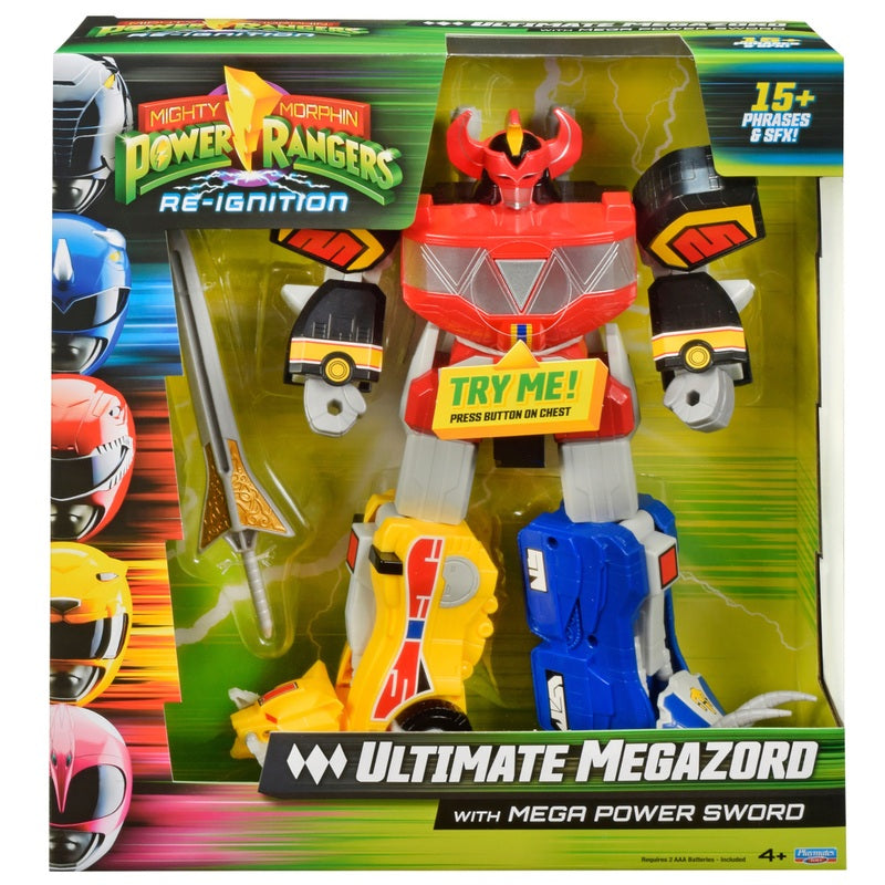 Mighty Morphin Power Rangers Ultimate Megazord Re-Ignition Action Figure + Free Activity Book