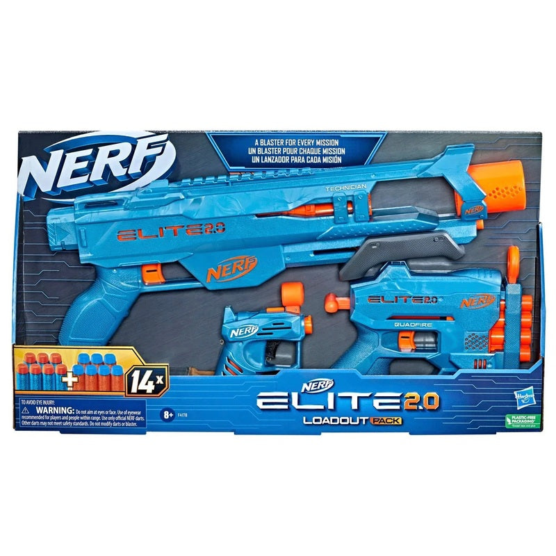 NERF Elite 2.0 Loadout 3-Blaster Pack + Free Activity Book