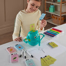 Crafty Co. Kids Drawing Robot Set – 100 Drawing Cards & 12 Colour Markers