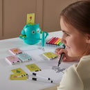 Crafty Co. Kids Drawing Robot Set – 100 Drawing Cards & 12 Colour Markers