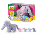 Pets Alive by ZURU Mommy Elephant & Baby Surprise Interactive Walking Toy