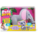 Pets Alive by ZURU Mommy Elephant & Baby Surprise Interactive Walking Toy