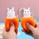 Cute Bunny Carrot Squishy Toy – Pop Up Rabbit Sensory Stress Relief Fidget Toy
