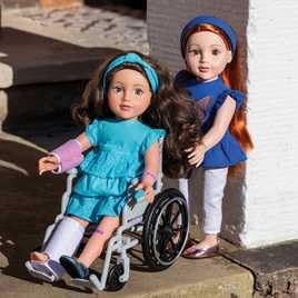 Kids Designafriend Dolls Wheelchair and Crutches Playset (Doll Sold Separately)