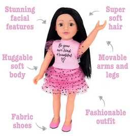 Kids Designafriend Fashion Doll - Eloise, 18 Inch, Pink Skirt