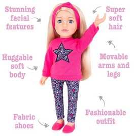 Kids Designafriend Fashion Doll Emmie with Outfit, 18 Inches, For Ages 3+