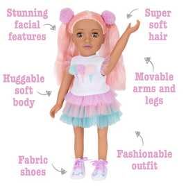 Kids DesignaFriend Scented Flossy Doll - 18 inch/46cm For 3 Yrs +