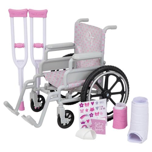 Kids Designafriend Dolls Wheelchair and Crutches Playset (Doll Sold Separately)