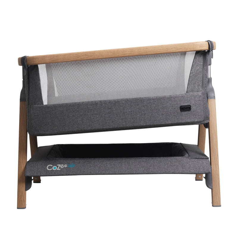 Tutti Bambini Cozee Air Bedside Rocking Crib, Oak & Charcoal