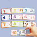 Montessori Number Matching Puzzle – Wooden Educational Learning Toy for Toddlers