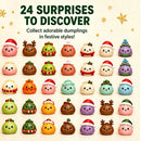 24-Day Christmas Dumpling Squishy Advent Calendar – Festive Countdown Gift