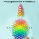 Rainbow Mesh Fidget Worm Toy – Stretchy Sensory Stress Relief Toy
